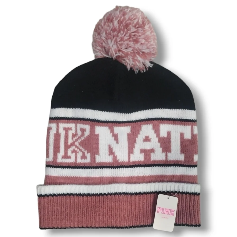 NWT Victoria Secret PINK NATION Exclusive Fashion Show Beanie (Single Pink Hat)
